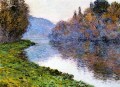 Banks of the Seine at Jenfosse Clear Weather Claude Monet Landscapes river